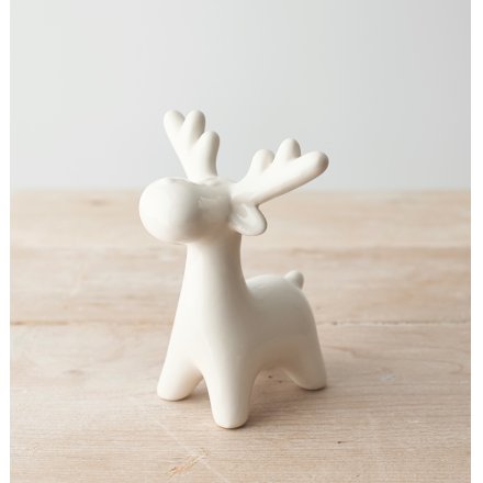 White Ceramic Reindeer